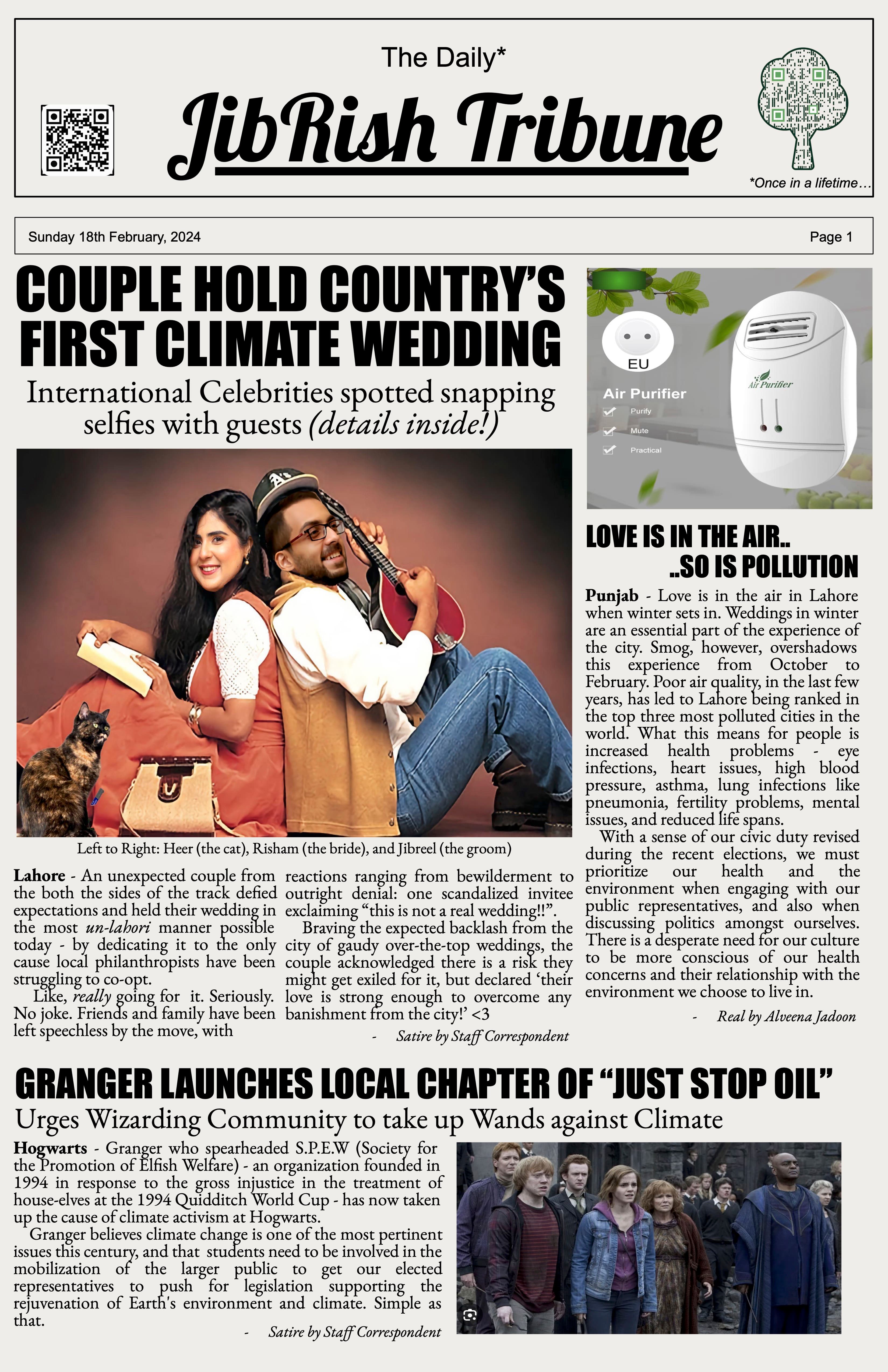 Jibrish Tribune Page 1